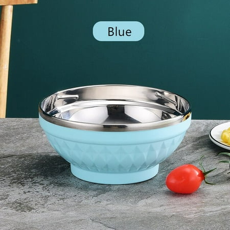 

UMMH Stainless Steel Non-slip Soup Bowls Children Tableware Salad Noodles Bowl Food Container Dinnerware Kitchen Utensils