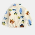 thumbnail image 3 of GYRATEDREAM Toddler Girls Boys Fleece Jacket Baby Warm Cartoon Jacket Full Zip Coat Kids Autumn Winter Thick Outerwear for 13 Months-6 Years, 3 of 8
