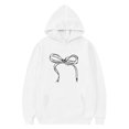 thumbnail image 4 of Tiweut Bow Hoodie for Girls Kids Graphic Cute Hoodies Girl's Leopard Sweatshirts Prints Casual Pullover Sweatshirt,White,9-10 Y, 4 of 4