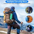 thumbnail image 6 of Collapsible Water Bottles 16oz, Reuseable BPA Free Silicone Foldable Water Bottles with Carabiner for Travel Camping Hiking - Grey, 6 of 8