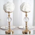 thumbnail image 2 of Efavormart 2 Pack | 7" WHITE Flower Ball Silk Rose Pomander Kissing Ball, 2 of 10