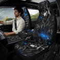 thumbnail image 2 of Xixirimido Breathable Car Seat Cover Set of 5 PU Leather Front Seats with Seat Belt & Console Covers Universal Fit Automotive Accessories, American Flag & Wolves, 2 of 8
