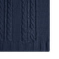 thumbnail image 3 of VCNY Home Dublin Navy Cable Knit Cotton Throw, 50" x 70", 3 of 5