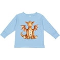 thumbnail image 3 of Inktastic Vintage Knitted Plush Dragon Boys or Girls Long Sleeve Toddler T-Shirt, 3 of 5