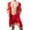 Red, variant on MTBLYS Mens Pajamas Summer Solid Color Lightweight Sleepwear with Pants Casual Loose Fit V-Neck Short Sleeve Pajamas Sleepwear Men