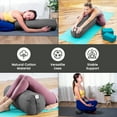 thumbnail image 2 of Sol Living Yoga Bolster Pillow Cotton Meditation Cushion Meditation Accessories for Restorative Yoga Meditation Pillow Cylindrical Yoga Pillow Firm Body Pillow Bolster Pillow for Legs Removable Cover, 2 of 6