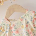 thumbnail image 3 of goowrom Infant Summer Rompers, Floral Square Neck Bubble Sleeves Jumpsuit, 3 of 9