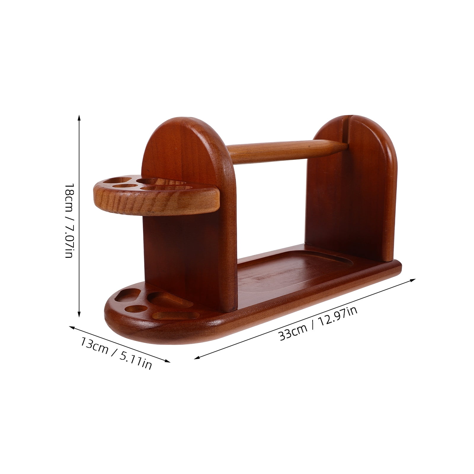 KONTONTY Wooden Spool Holder for Home Use Durable Brown Thread Stand Sturdy Wood Material 6.5 Inches High
