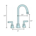 thumbnail image 2 of Kingston Brass Claremont Two Handle 4" to 8" Mini Widespread Lavatory Faucet with Brass Pop-up, 2 of 2