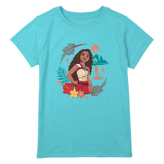 Girl's Moana 2 Fearless Adventurer Moana Portrait  Graphic T-Shirt