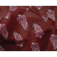 thumbnail image 4 of oneOone Silk Tabby Fabric Leaves & Paisley Block Printed Craft Fabric BTY 42 Inch Wide, 4 of 4