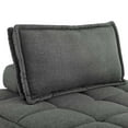 thumbnail image 5 of Modway Saunter Modern Tufted Fabric and Wood Armless Chair in Gray, 5 of 9