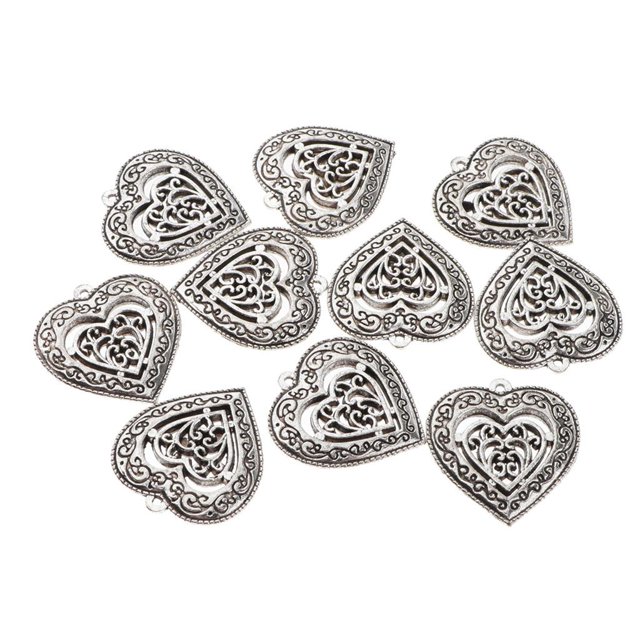 10pcs Colgante de Aleación con de Música , Grandes Accesorios de Bricolaje para Collares, Pulseras Plata antigua