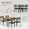 thumbnail image 5 of Luku Industrial 5 Piece Dining Table Set for 4, Space Saving Kitchen Table & Chairs, 5 of 6