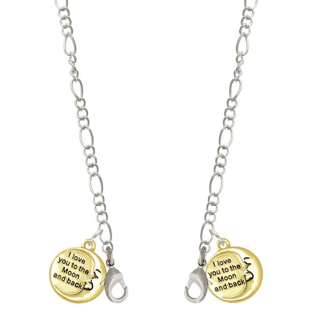 Delight Jewelry Goldtone I Love You To The Moon And Back Silvertone Face Mask Necklace Walmart Com Walmart Com