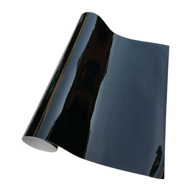 Envoltura de automóvil Película de automóviles Auto calcomanías automotrices Wrap para bricolaje Use la decoración exterior resistente exterior e Negro brillante 7cmx7m