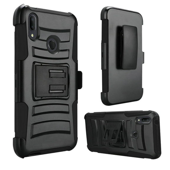 GSA Armor Holster Case w/Kickstand for Alcatel 3V (2019), 5032W - Black