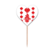 thumbnail image 1 of Rojo tradicional Linterna China Patron Etiqueta del corazón de la bandera del palillo de dientes, 1 of 3