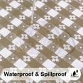 thumbnail image 3 of decorUhome Fitted Tablecloth for Rectangular Tables, Waterproof Elastic Table Cloths, Flannel Backed Vinyl Table Cover for Indoor and Outdoor(30"x72", Khaki), 3 of 8
