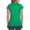 thumbnail image 2 of St. Patrick's Day Women's Festive Green Rainbows and Cute Angel Kittens Adult T-Shirt, 2 of 5