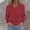 Red, variant on Royisotas Solid Color Blouses for Women Pullover Puff Shirts Trendy Long Sleeve Comfy Ladies Tops