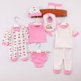 thumbnail image 2 of CAUYDY Preemie Boys Going Home Outfits Newborn Girls Layette Set 8 Pieces Fall Winter Cotton Clothing Baby Sleepwear Shower Gift for Infant Sizes 0-3 Months,Pink, 2 of 7
