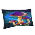 thumbnail image 2 of Bingfone Magic Mushrooms ,Fireflies Printed Pillowcase 20x36 inches - Standard Pillow Cases with Envelope Closure,Gifts for Women Men, 2 of 9