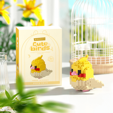 Bird Building Set Parrots Mini Building Blocks Animals Buildling Series Toys for Kids Adults Gifts & Home Decor(Yellow 1)