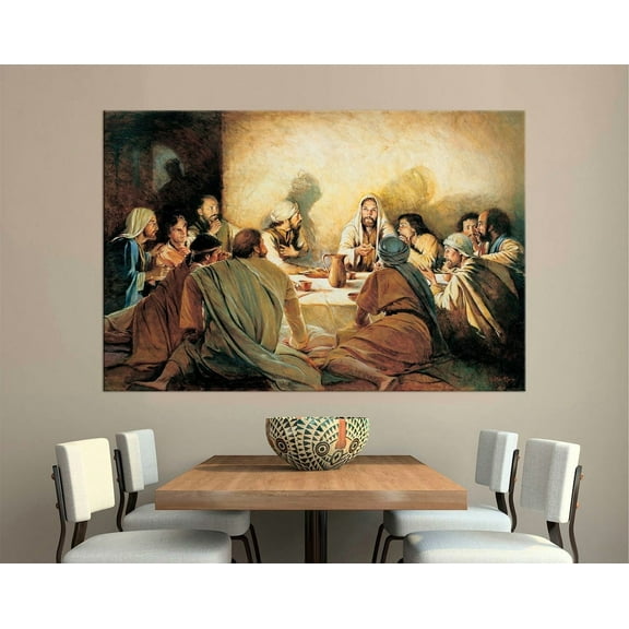 Luvia Jesus Christ Last Supper Canvas Print Religious Wall Decor Bible Art Print Christian Art Jesus Christian Wall Decor Canvas, 8x10 UNFRAMED