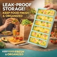 thumbnail image 5 of 2 Pack Silicone Freezer Tray with Lids, Half Cup Portion Freezing Molds, Food Storage Containers for Soup, Broth, Sauce, Meal Prep, Stackable Freezer Trays, 5 of 6