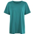 thumbnail image 5 of Mittory Women's Oversized T Shirt Crewneck Solid Short Sleeve Baggy Cotton Tees, 5 of 5
