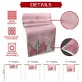 thumbnail image 5 of Christmas Pink Cotton Linen Table Runner Snowflake Stars Xmas Tree Dining Table Runners for Home Decor Party Dining Room Restaurant Kitchen Party 13" x 90", 5 of 9