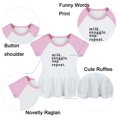 thumbnail image 2 of Milk Snuggle Nap Repeat Funny Dresses For Baby, Newborn Babies Skirts, Infant Princess Dress, 0-24M Kids Graphic Clothes (Pink Raglan Dresses, 0-6 Months), 2 of 5