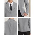 thumbnail image 6 of Lars Amadeus Men's Plaid Pattern Blazer Slim Fit Casual Sports Coat, 6 of 6