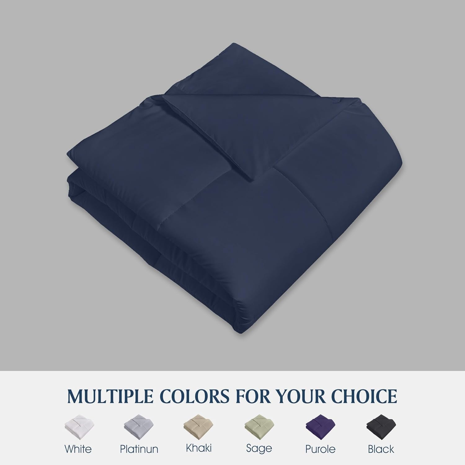 Blue Ridge Home Fashions Down Alternative All Season Comforter - Hypoallergenic Polyester Fill Twin