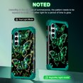 thumbnail image 2 of Avocase For Samsung Galaxy S25 FE Case,Glow in the dark Heavy Duty Shockproof Hard PC+Soft Silicone Drop Protective Women Girls Case for Galaxy S25 FE (2025),Green Butterfly, 2 of 7
