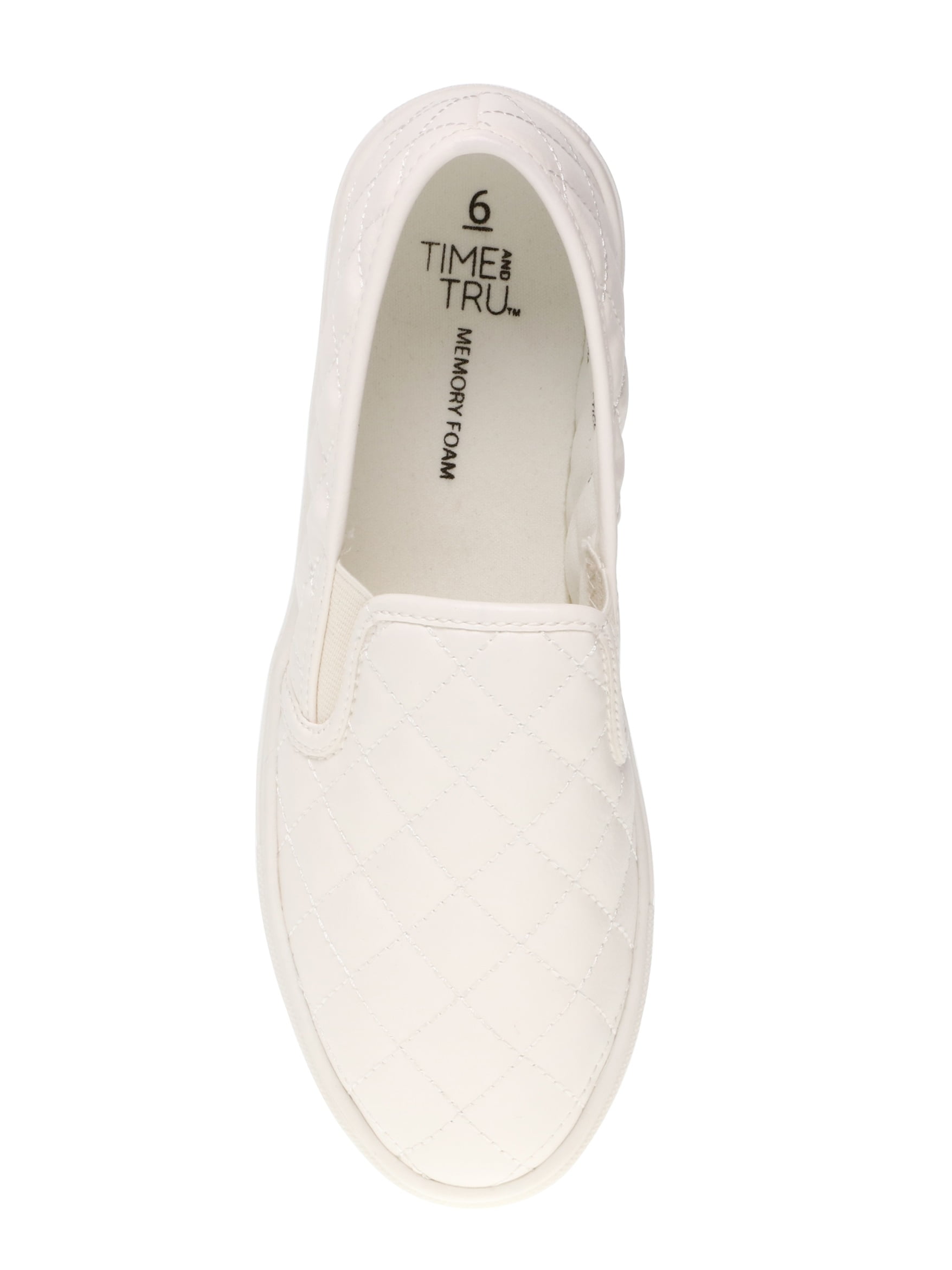 Time and Tru Women s Twin Gore Slip On Quilted Shoes Walmart