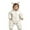 White, variant on LOCHEX Toddler Newborn Boy Girl Snowsuit Solid Color with Zipper Winter Jacket Coats Infant Warm Jumpsuit Hooded(with Shoes),White,18-24M