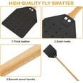thumbnail image 5 of 19.5" Leather Fly Swatter for Indoors,Happon Heavy Duty Flyswatter with Wooden Handle,Durable Fly Swatters for Flies, Bees, and Mosquitoes (2-Pack,Black), 5 of 7
