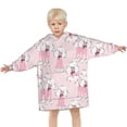 thumbnail image 3 of Doodle Poodle Image Blanket Hoodies for Kids 6-13YR Oversize Wearable Blanket Hoodies for Boys Girls Teens, 3 of 7