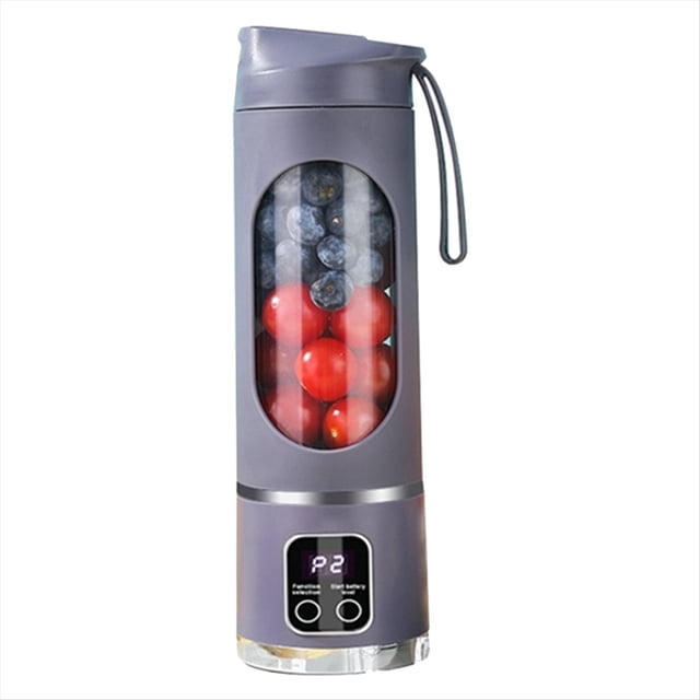 USB Rechargeable Portable Blender 8 Blade Mini Ice Crusher with Digital Display 3 Modes Portable Blender,1 x Fruit Juicer 1 x Data Cable,Purple