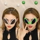 thumbnail image 1 of Escultura de arena, parodia, divertidas gafas de extraterrestre, diadema, marco multicolor, bola, fiesta, gafas de sol divertidas y exageradas, 1 of 4