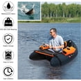 thumbnail image 2 of PEXMOR Inflatable Fishing Float Tube, Float Tubes for Fishing w/Rod Holder | Fish Ruler | Pump | Carry Bag | Adjustable Straps| Storage Pockets, 350LBS Capacity Fly Fishing Belly Boat, 2 of 9