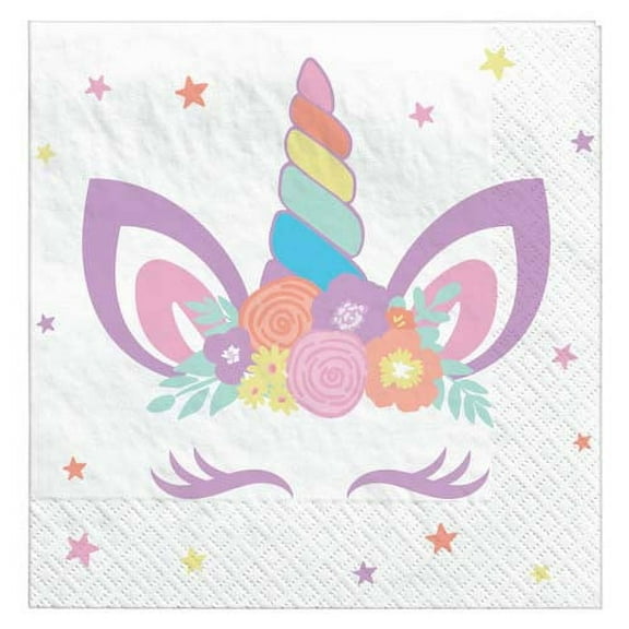 Unicorn 'Believe in Magic' Small Napkins (16ct)