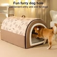 thumbnail image 2 of Winter Cat Dog Bed Mat Deep Sleep Tent Cozy Geometric House Nest Removable Washable for Medium Large Dogs Pet Supplies ShopWise Round, 2 of 8
