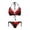 Polynesian Hawaiian Tribal, variant on Balconette Bikini for Women V Neck Lace Up Low Waist Soft Quick Dry Hibiscus Hawaiian Tropical Leaf Two Piece Swimsuit Bathing Suits Bikini Swimsuits