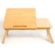 thumbnail image 4 of Mesa para portátil Irfora Mesa plegable de bambú para computadora portátil, escritorio ajustable de 4 engranajes para computadora portátil con ranura para taza de cajón para computadora Irfora Mesa para portátil, 4 of 5