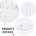 thumbnail image 5 of 50Yards Mini Pom Poms Trims 3/8 inch Ball Fringe Trim Sewing Ribbon Crafts Pompoms Tassel Lace White, 5 of 9