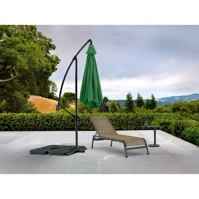 Aiden Parasol Extérieur, Tissu Polyester Vert, Support en Acier, Évent d'Air, Sans Rabat,...