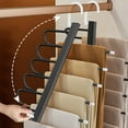 thumbnail image 2 of Pants Hangers Space Saving,Closet Hangers 5 Layers Multi Functional Pants Rack,Metal Heavy Duty Wardrobe Organizer Racks for Clothes Trousers Scarves Ties, 2 of 6